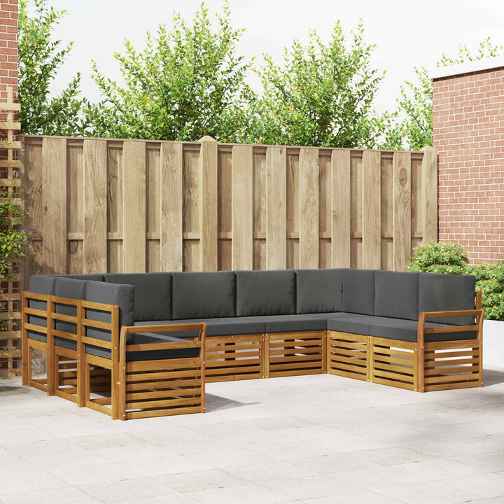 Sektionalsofa sæt med pude 9 pcs Naturlig og Antracit