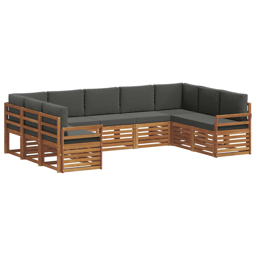Sektionalsofa sæt med pude 9 pcs Naturlig og Antracit