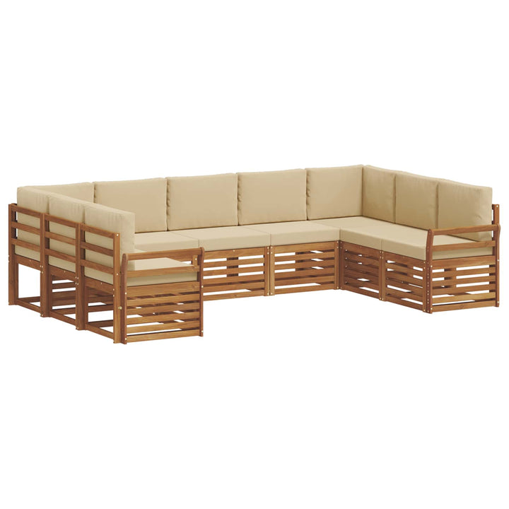 Sektionalsofa sæt med pude 9 pcs Naturlig og Beige