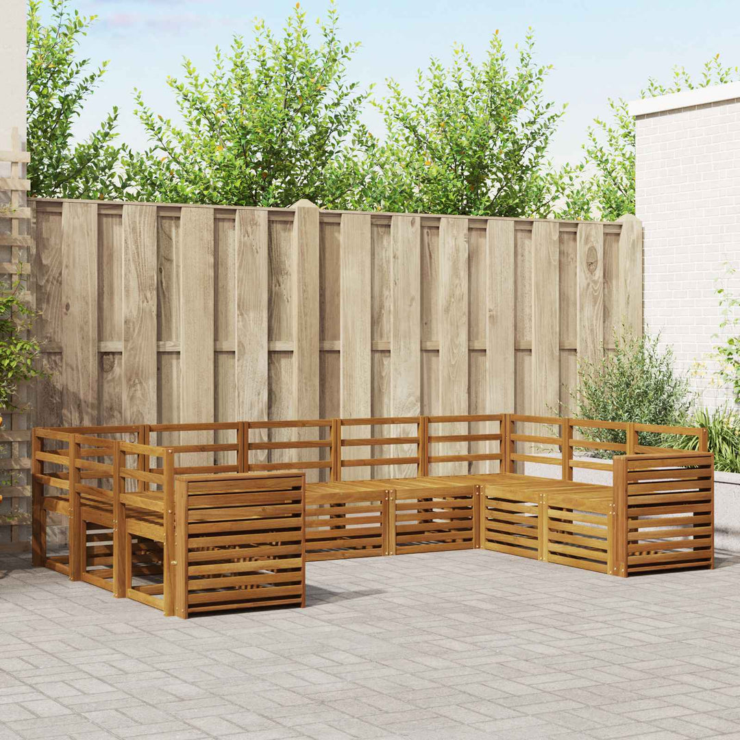 Sektionalsofa sæt 9 pcs Naturfarvet
