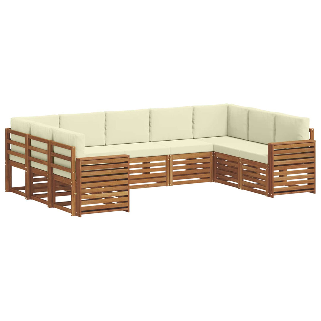 Sektionalsofa sæt med pude 9 pcs Naturlig og Fløde