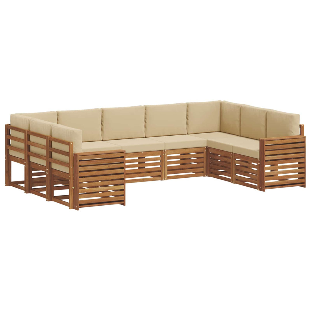 Sektionalsofa sæt med pude 9 pcs Naturlig og Beige