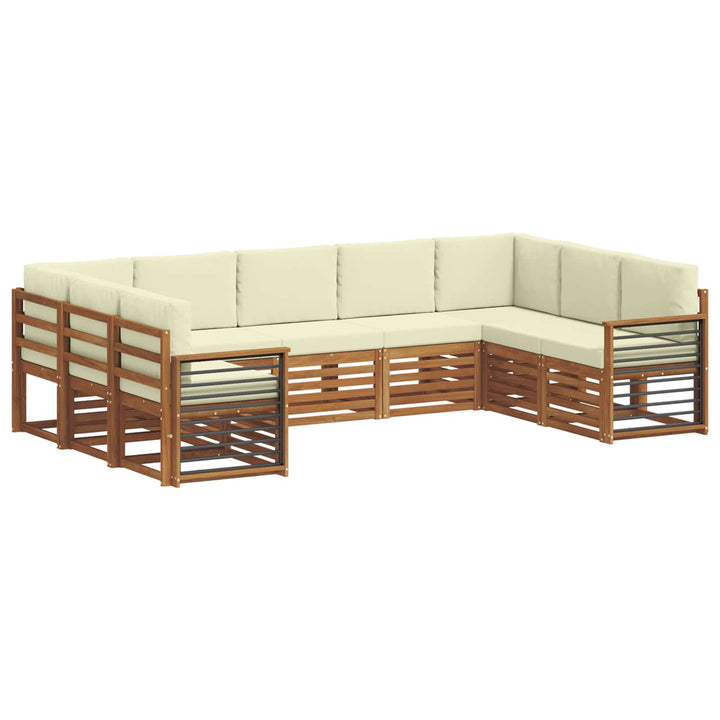 Sektionalsofa sæt med pude 9 pcs Naturlig og Fløde