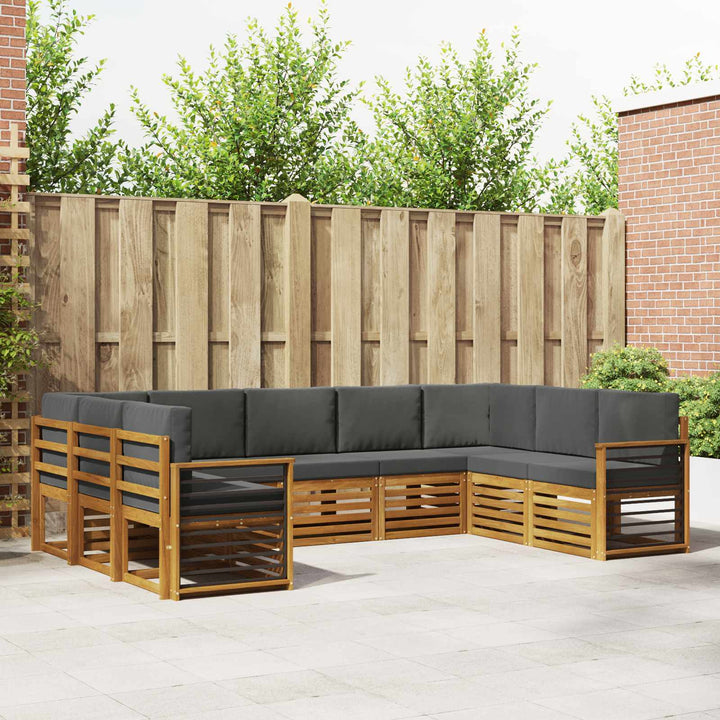 Sektionalsofa sæt med pude 9 pcs Naturlig og Antracit
