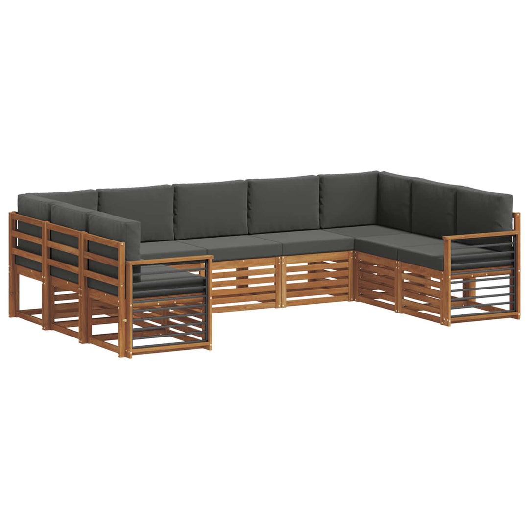 Sektionalsofa sæt med pude 9 pcs Naturlig og Antracit