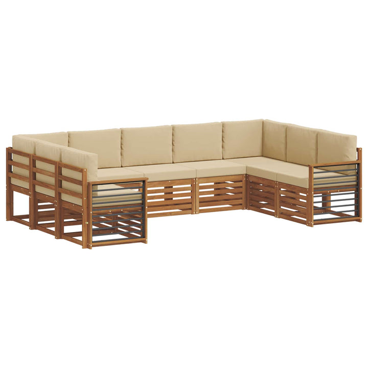 Sektionalsofa sæt med pude 9 pcs Naturlig og Beige