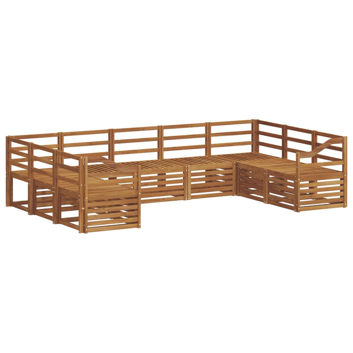 Sektionalsofa sæt 9 pcs Naturfarvet