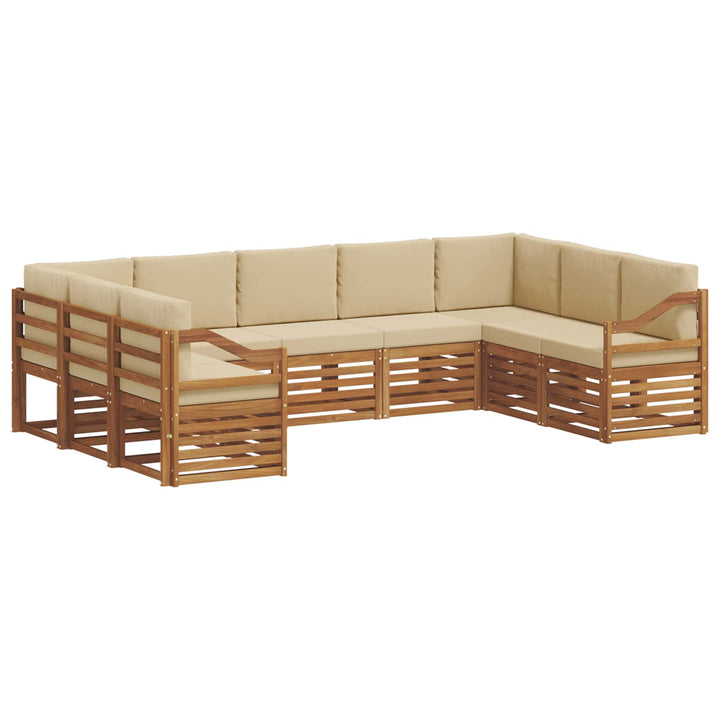 Sektionalsofa sæt med pude 9 pcs Naturlig og Beige