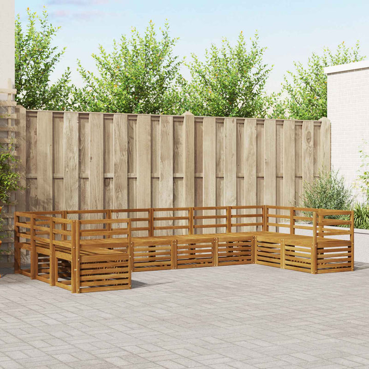 Sektionalsofa sæt 10 pcs Naturfarvet