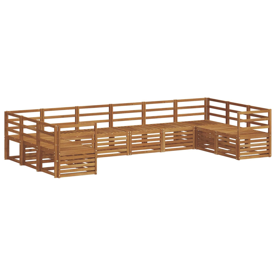 Sektionalsofa sæt 10 pcs Naturfarvet