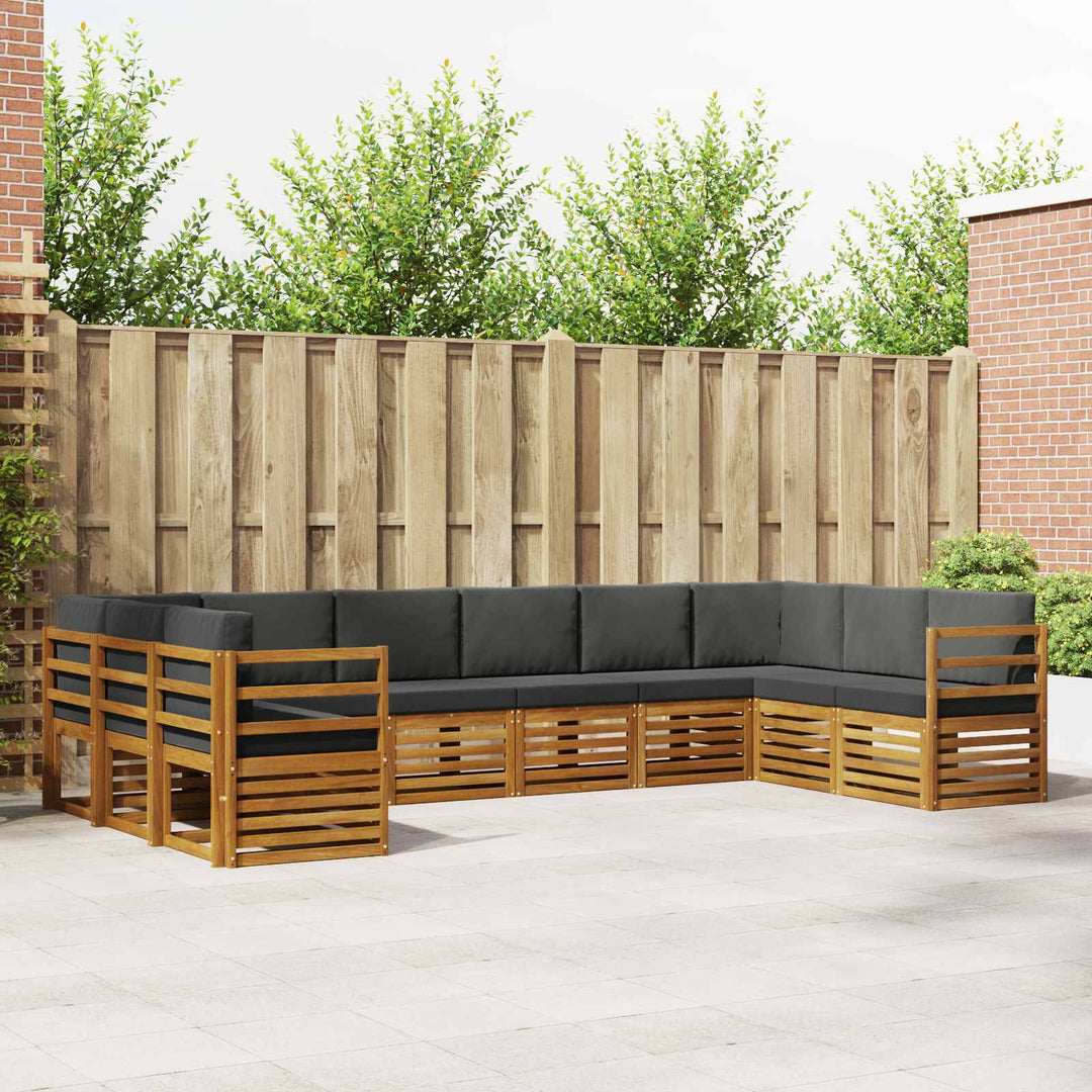 Sektionalsofa sæt med pude 10 pcs Naturlig og Antracit