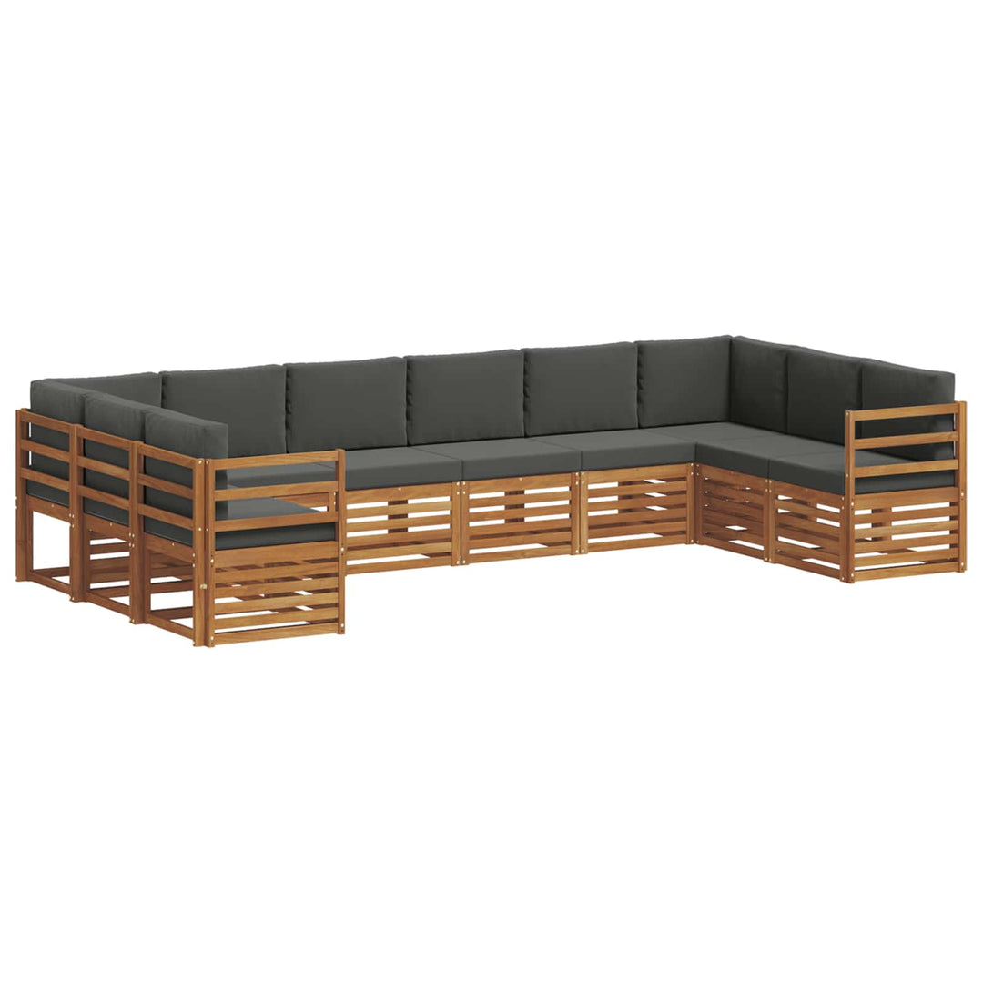Sektionalsofa sæt med pude 10 pcs Naturlig og Antracit