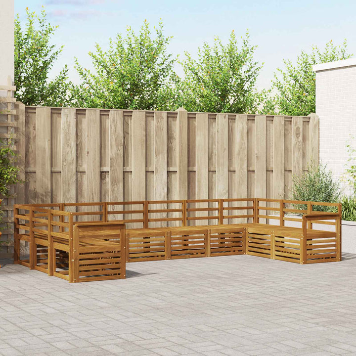 Sektionalsofa sæt 10 pcs Naturfarvet