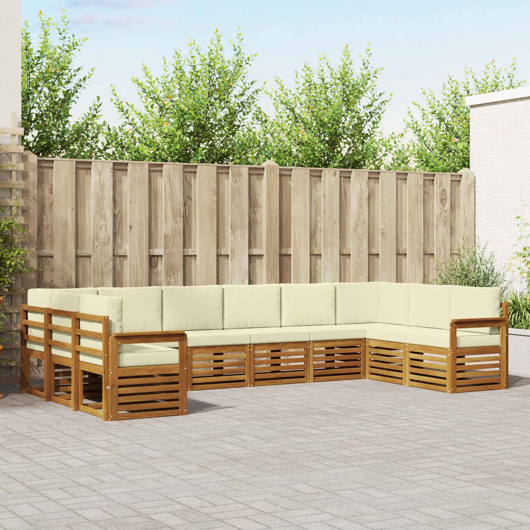 Sektionalsofa sæt med pude 10 pcs Naturlig og Fløde