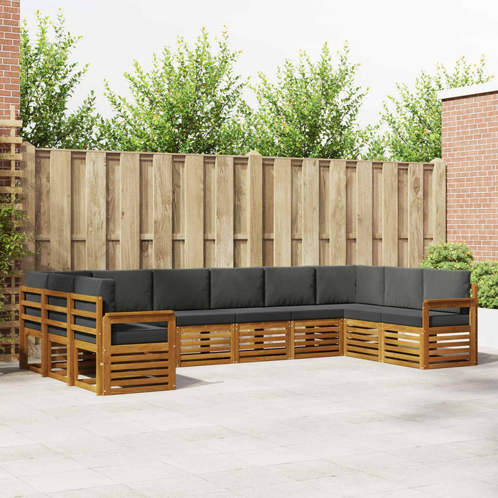 Sektionalsofa sæt med pude 10 pcs Naturlig og Antracit