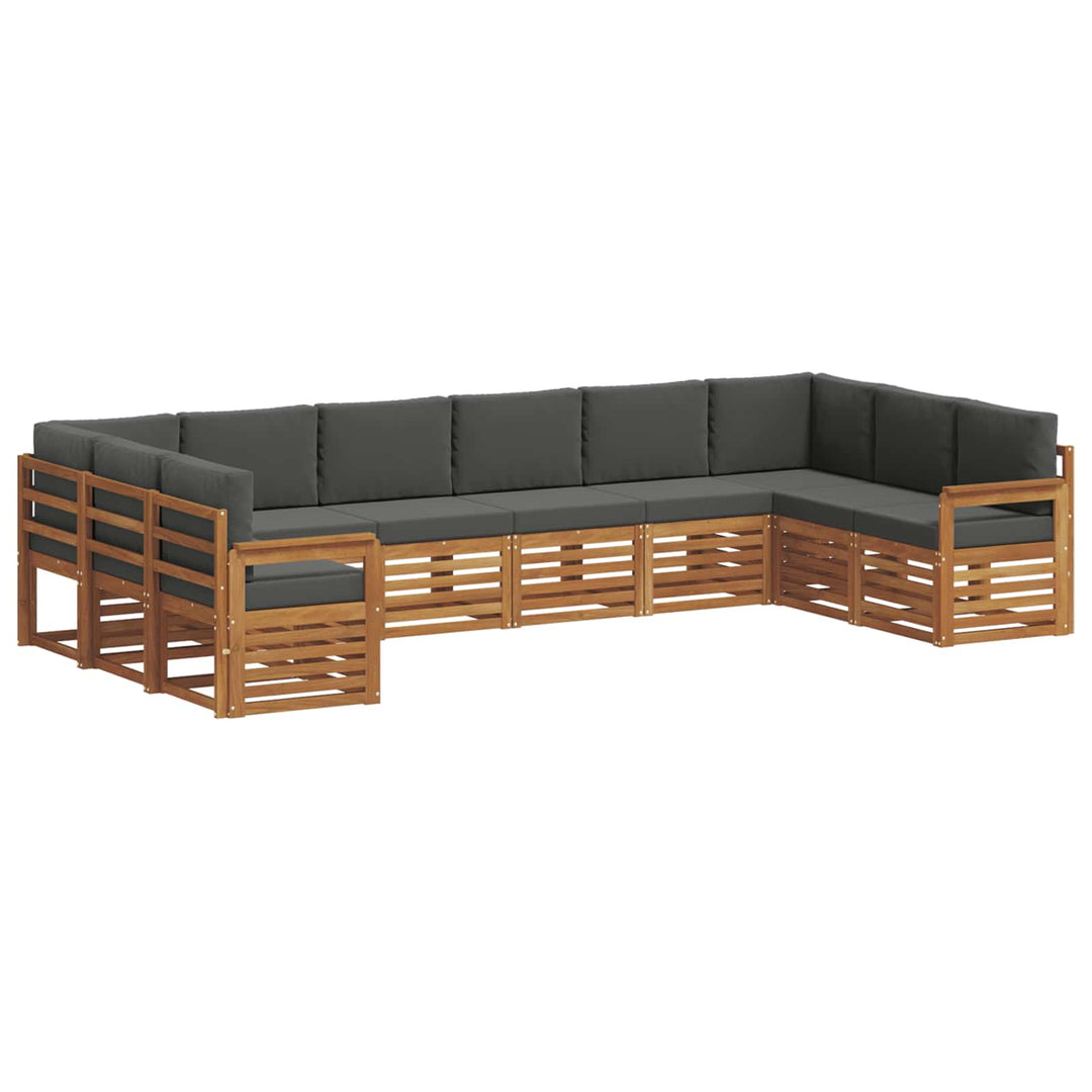 Sektionalsofa sæt med pude 10 pcs Naturlig og Antracit