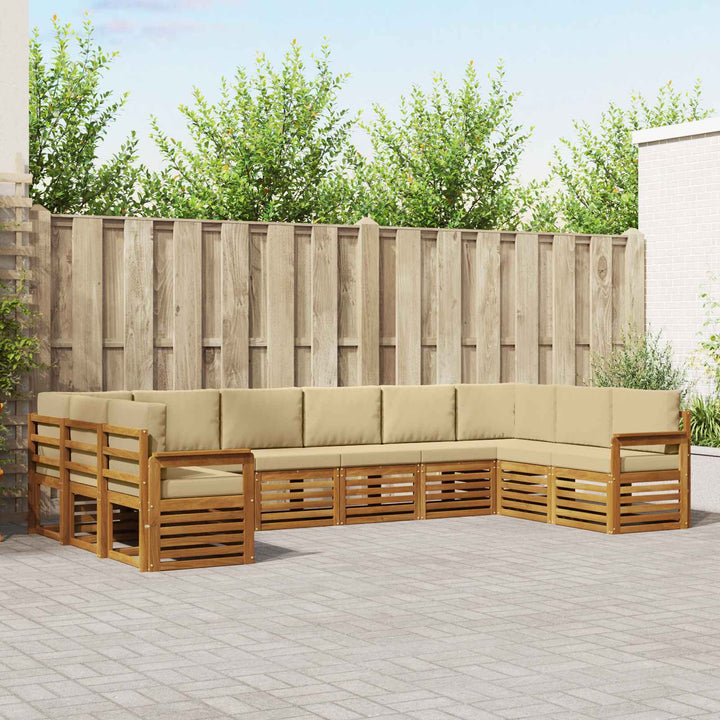 Sektionalsofa sæt med pude 10 pcs Naturlig og Beige