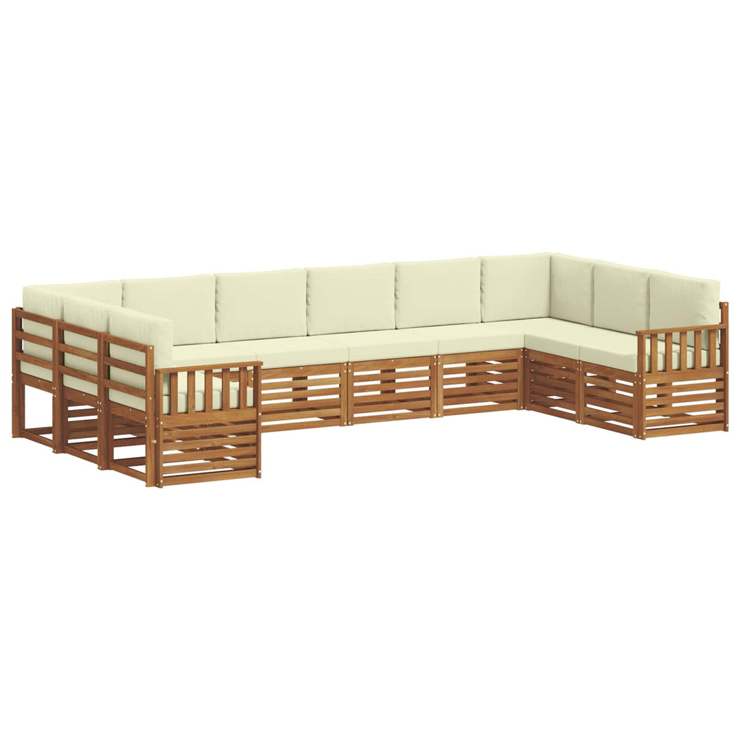 Sektionalsofa sæt med pude 10 pcs Naturlig og Fløde