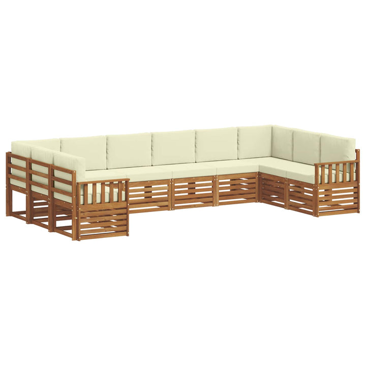 Sektionalsofa sæt med pude 10 pcs Naturlig og Fløde