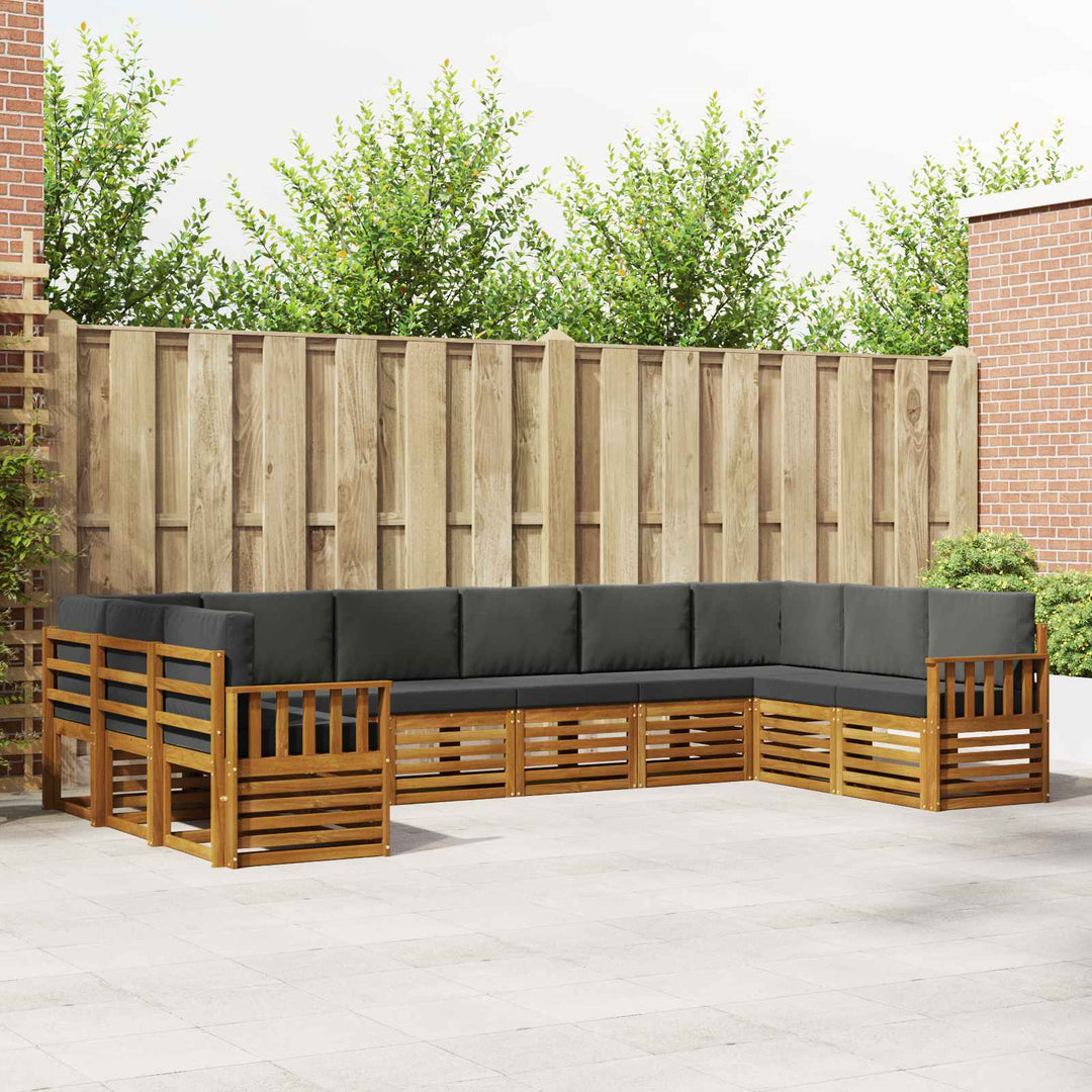 Sektionalsofa sæt med pude 10 pcs Naturlig og Antracit