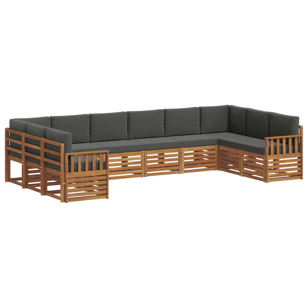 Sektionalsofa sæt med pude 10 pcs Naturlig og Antracit