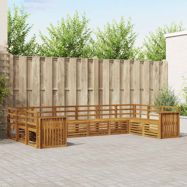 Sektionalsofa sæt 10 pcs Naturfarvet
