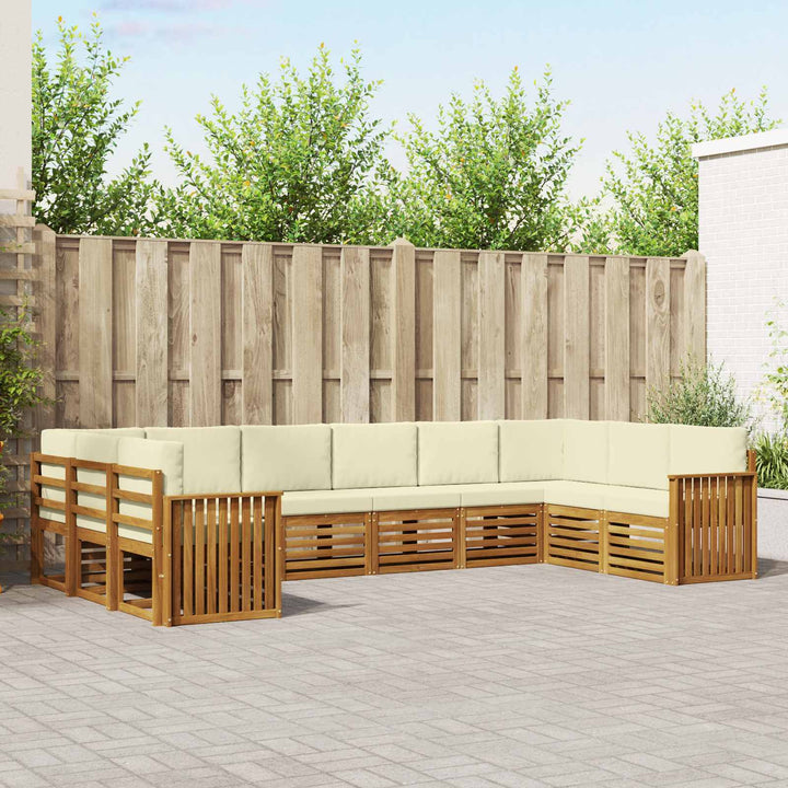 Sektionalsofa sæt med pude 10 pcs Naturlig og Fløde