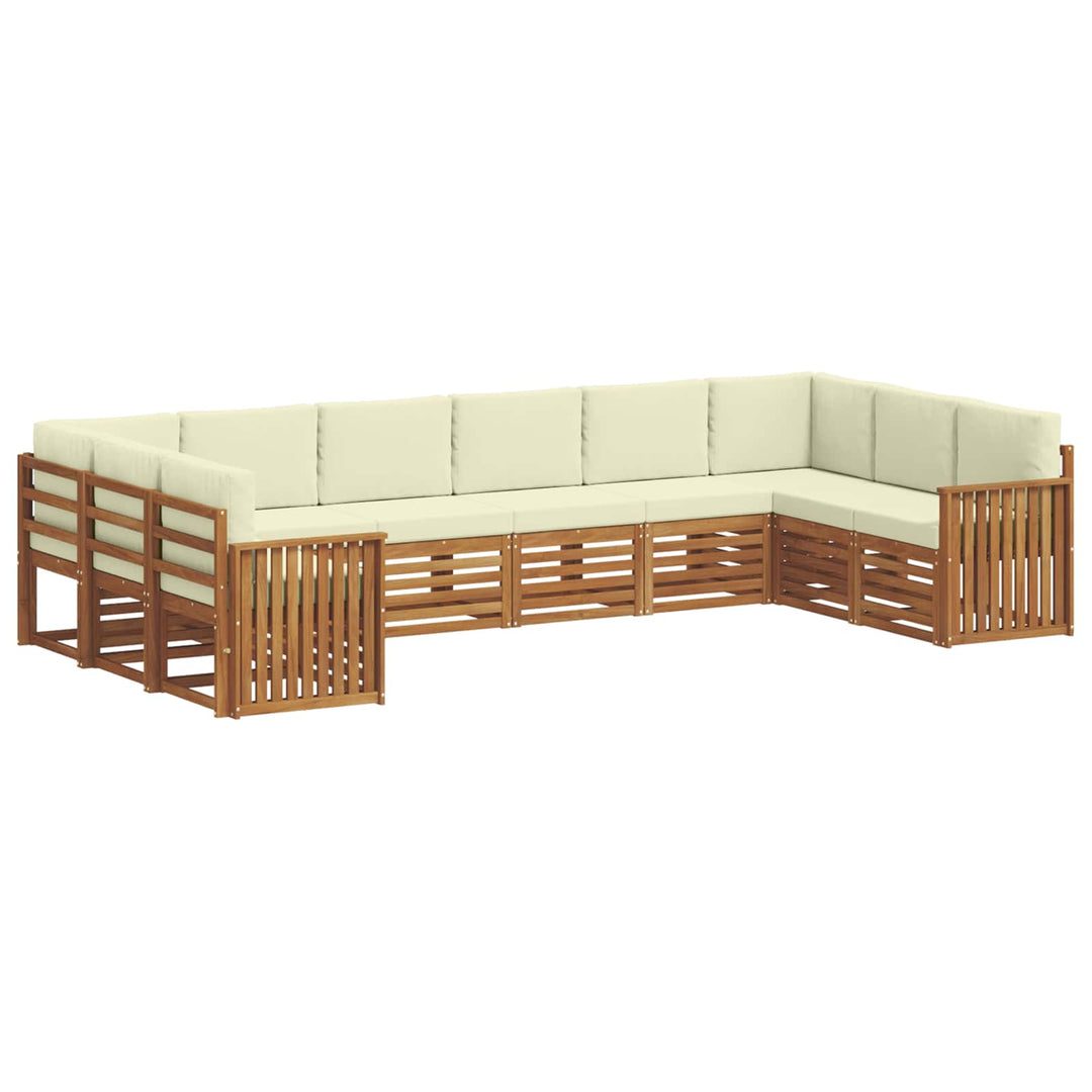Sektionalsofa sæt med pude 10 pcs Naturlig og Fløde