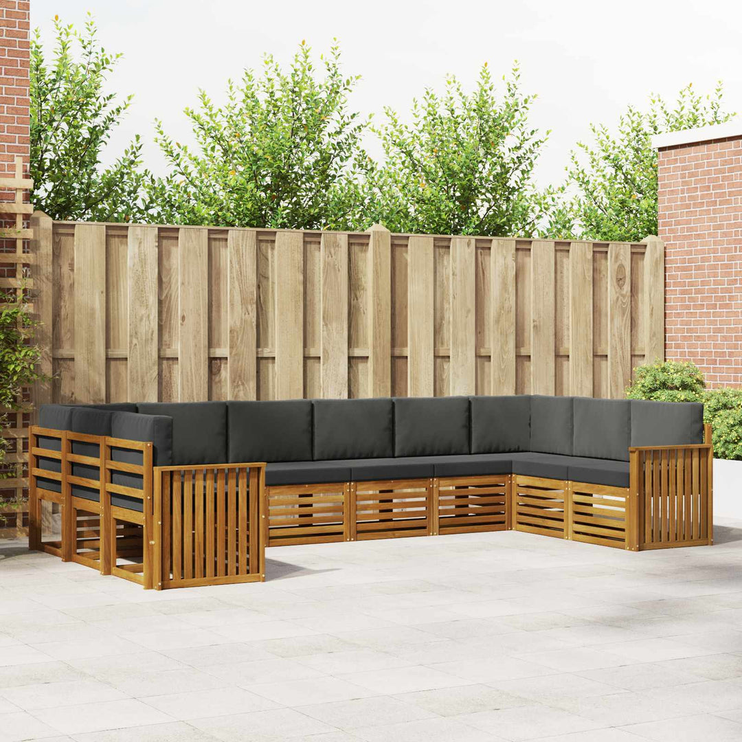 Sektionalsofa sæt med pude 10 pcs Naturlig og Antracit
