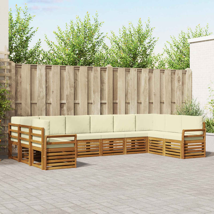 Sektionalsofa sæt med pude 10 pcs Naturlig og Fløde