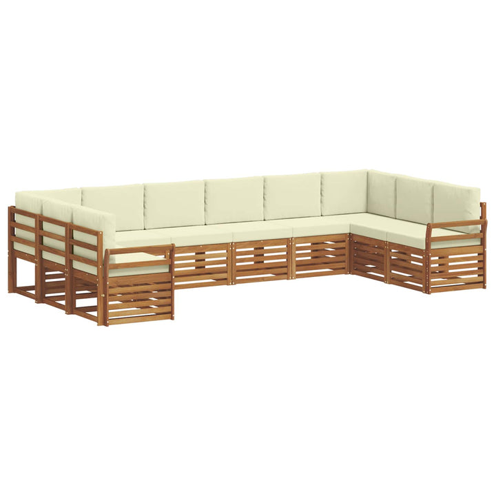 Sektionalsofa sæt med pude 10 pcs Naturlig og Fløde