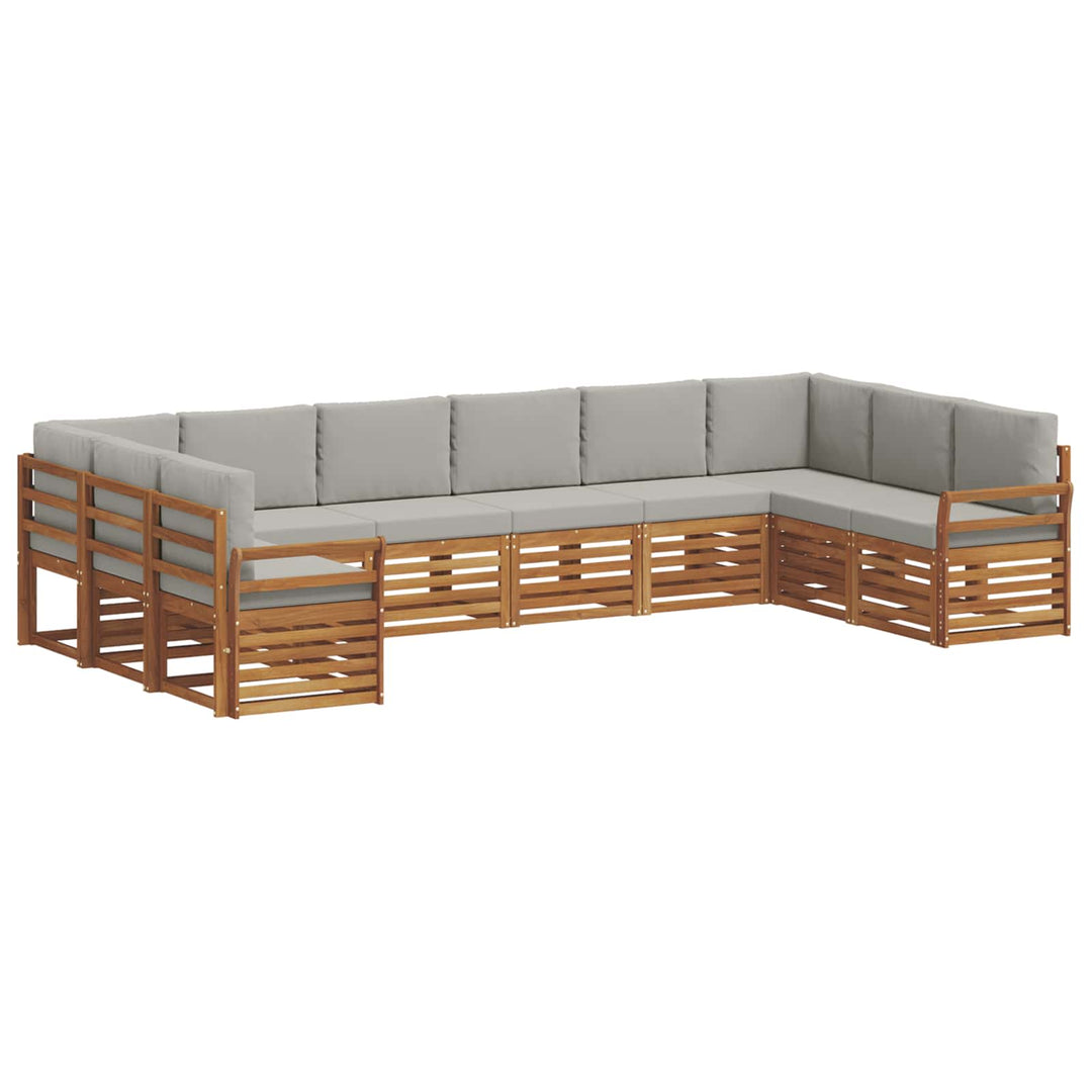 Sektionalsofa sæt med pude 10 pcs Naturlig og Lys Grå