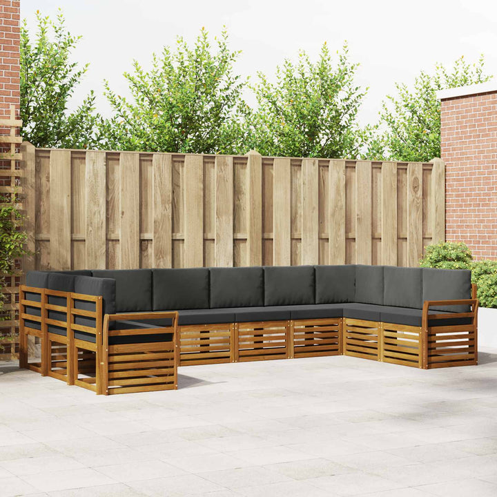 Sektionalsofa sæt med pude 10 pcs Naturlig og Antracit