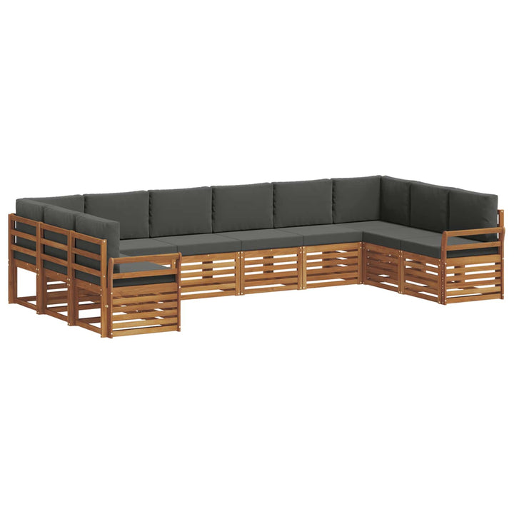 Sektionalsofa sæt med pude 10 pcs Naturlig og Antracit
