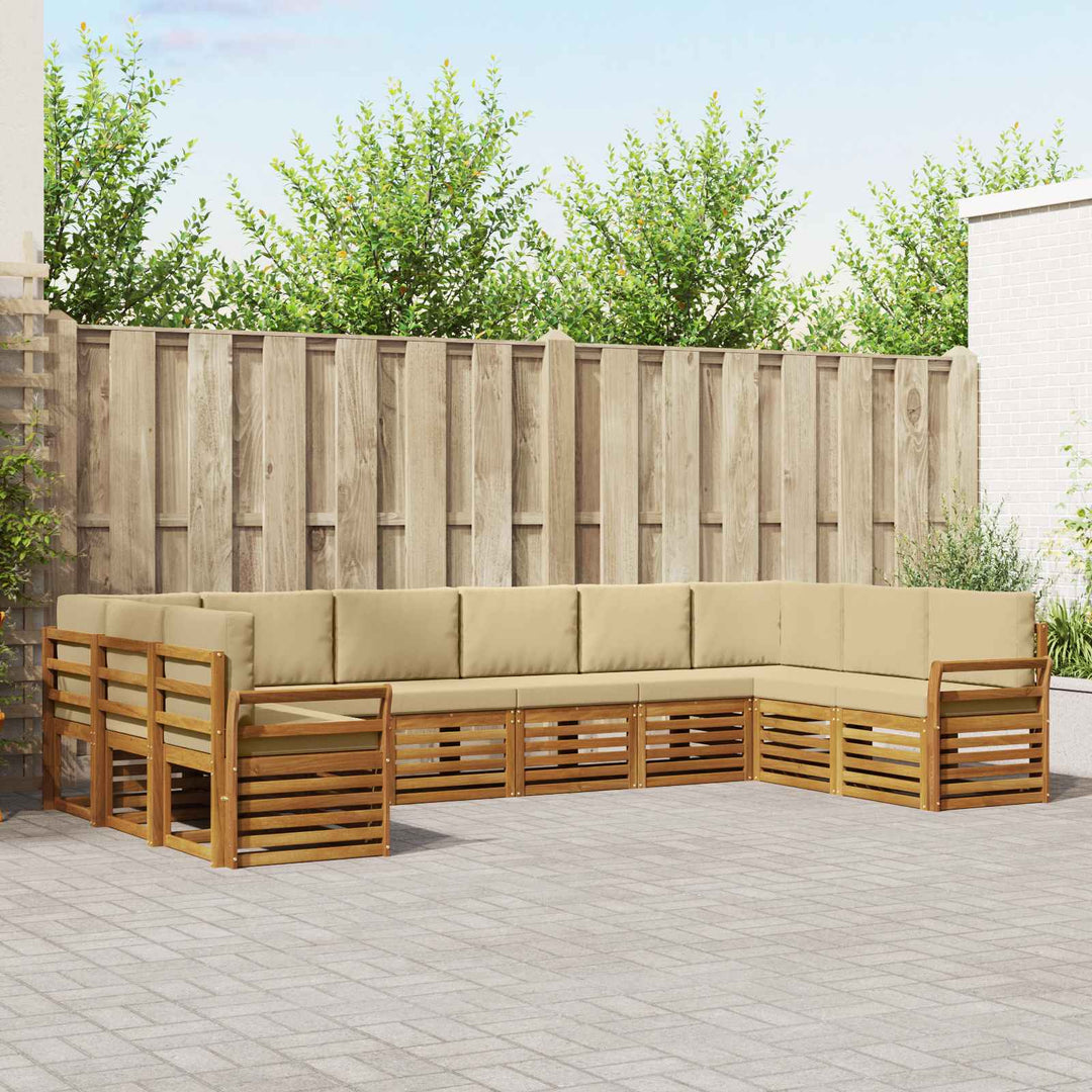 Sektionalsofa sæt med pude 10 pcs Naturlig og Beige