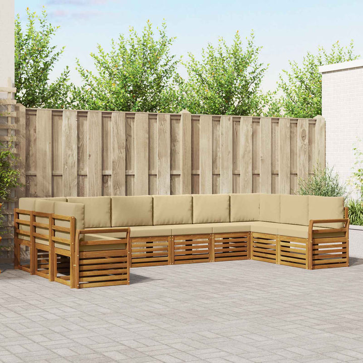 Sektionalsofa sæt med pude 10 pcs Naturlig og Beige