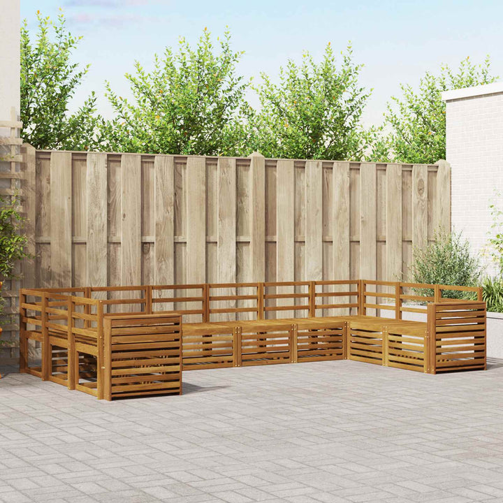 Sektionalsofa sæt 10 pcs Naturfarvet