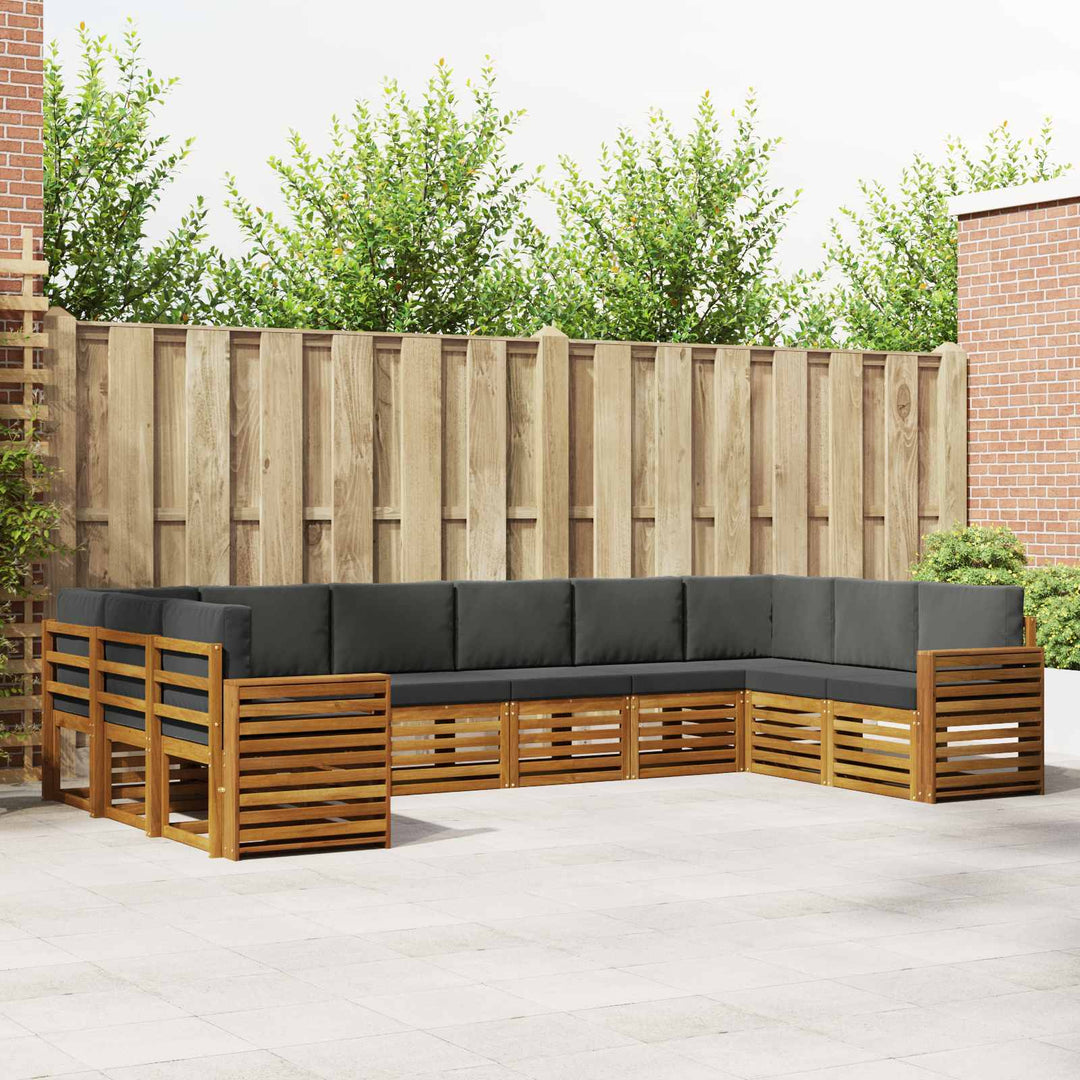 Sektionalsofa sæt med pude 10 pcs Naturlig og Antracit