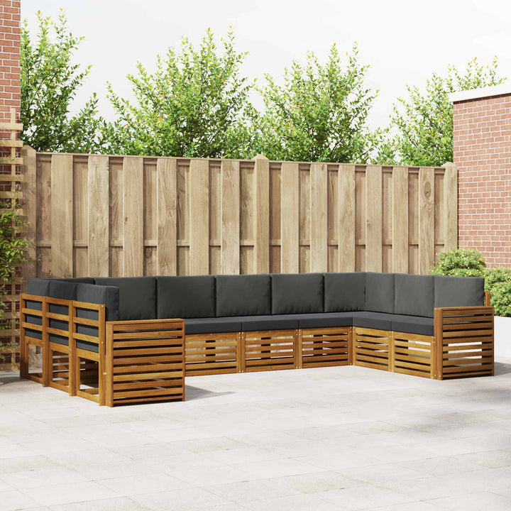 Sektionalsofa sæt med pude 10 pcs Naturlig og Antracit