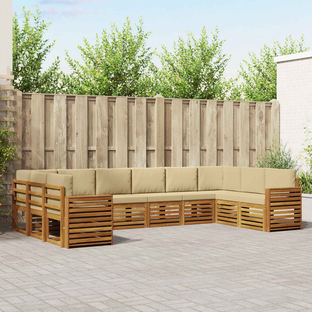 Sektionalsofa sæt med pude 10 pcs Naturlig og Beige