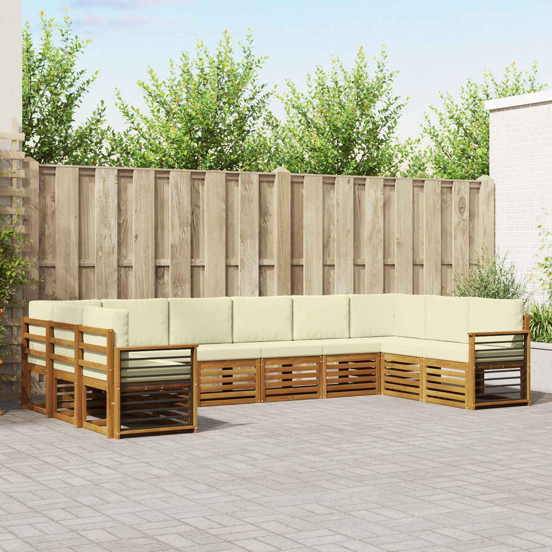 Sektionalsofa sæt med pude 10 pcs Naturlig og Fløde