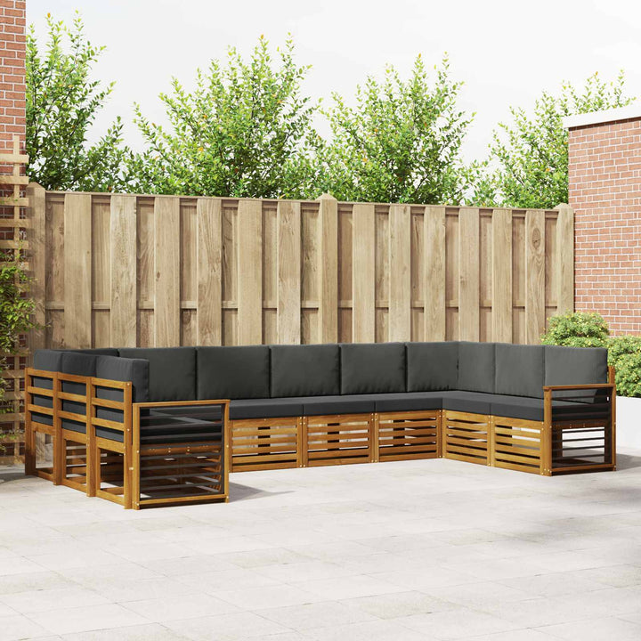 Sektionalsofa sæt med pude 10 pcs Naturlig og Antracit
