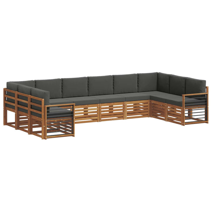 Sektionalsofa sæt med pude 10 pcs Naturlig og Antracit