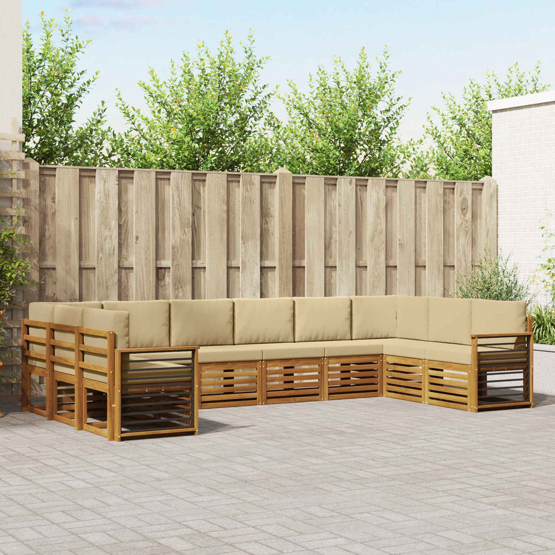 Sektionalsofa sæt med pude 10 pcs Naturlig og Beige