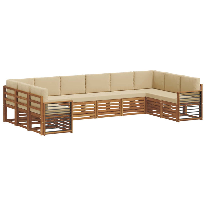 Sektionalsofa sæt med pude 10 pcs Naturlig og Beige