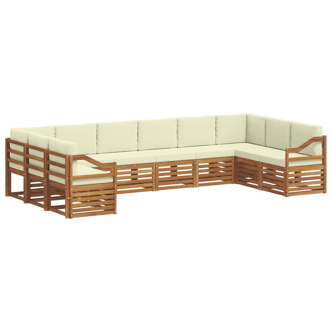 Sektionalsofa sæt med pude 10 pcs Naturlig og Fløde