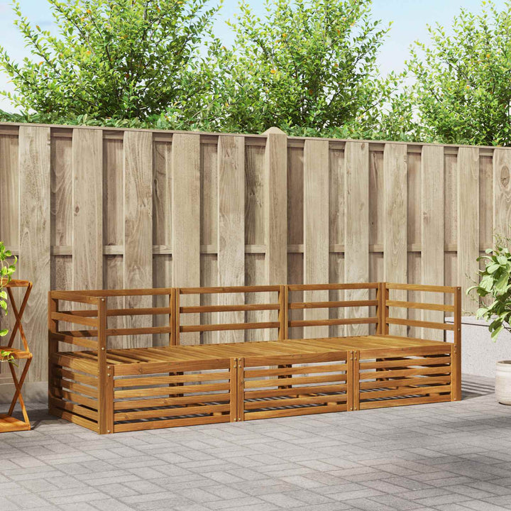 Udendørs sofagruppe 3 pcs Naturfarvet Massivt Akacietræ