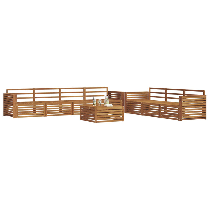 Udendørs sofagruppe 8 pcs Naturfarvet Massivt Akacietræ