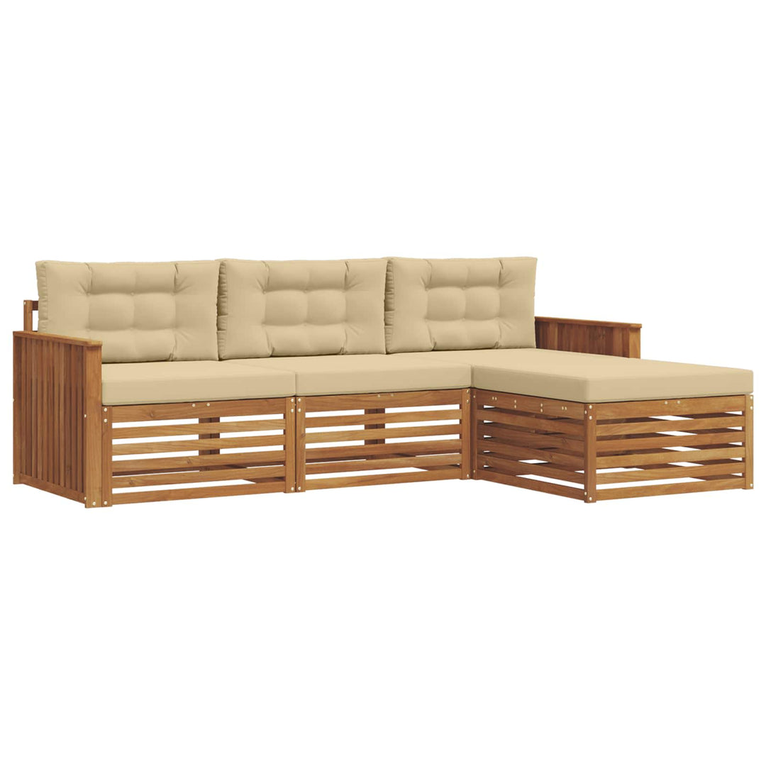Udendørs sofagruppe Naturlig og Beige 249,5 x 162,5 x 73 cm