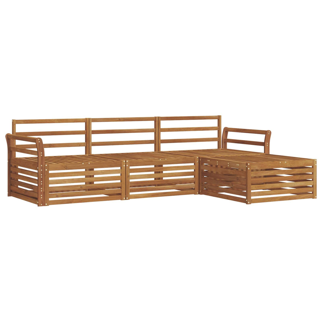 Udendørs sofagruppe Naturfarvet 254 x 162,5 x 73 cm